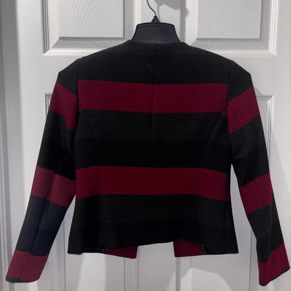 TAHARI Color Block Stripe Blazer SZ 0P​​ - Picture 9 of 9